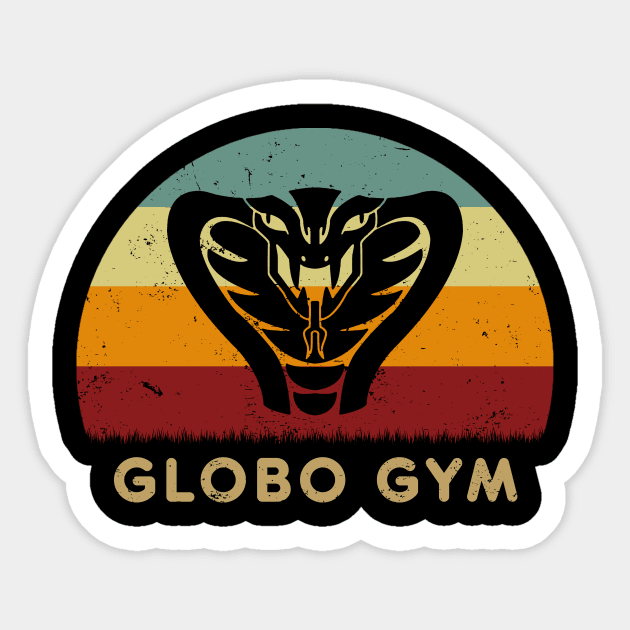 Retro Sunset - Dodgeball Globo Gym Sticker by GoodIdeaTees